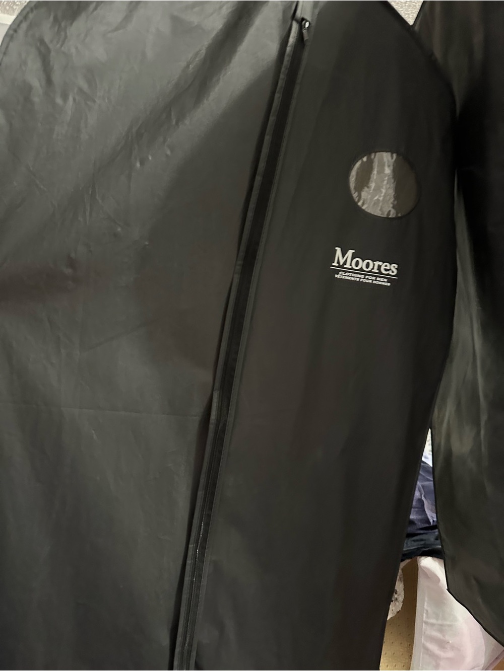 Moores Black Men's Raincoat Garment Bag